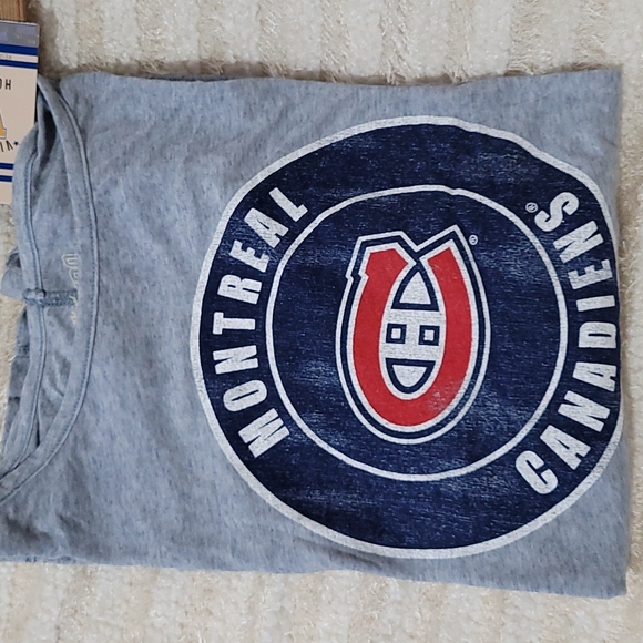 NEW Montreal Canadiens Jersey Tee NHL Logo Vintge Hockey Original Retro Brand XL - Picture 3 of 6